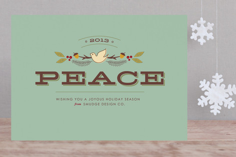 Peaceful Wishes Business Holiday Cards