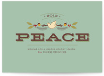 Peaceful Wishes Business Holiday Cards