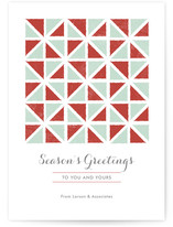 Geometric Holiday Business Holiday Cards