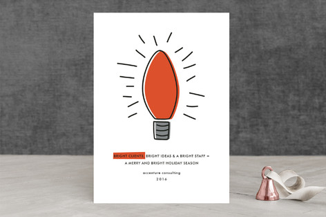 Lightbulb Business Holiday Cards