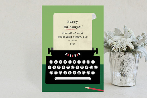 Typewriter Business Holiday Cards