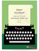 Typewriter Business Holiday Cards