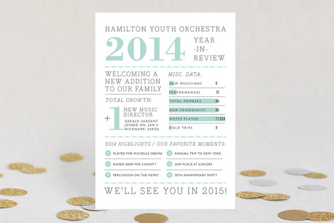 Year in Review Business Holiday Cards