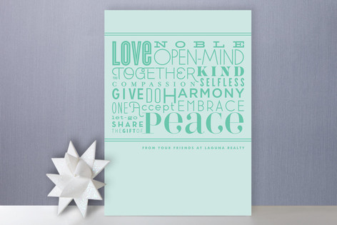 The Peaceful Type Business Holiday Cards