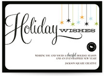 Retro Holiday Wishes Business Holiday Cards