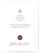 Delicate Holly Berry Business Holiday Cards