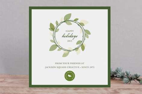 Autumn Wreath Business Holiday Cards