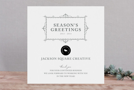 Vintage Frame Business Holiday Cards