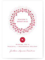 Red Wreath Business Holiday Cards