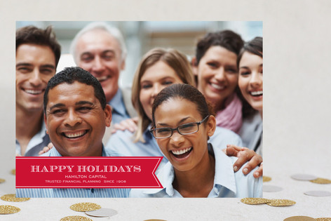 Ribbon Happiness Business Holiday Cards