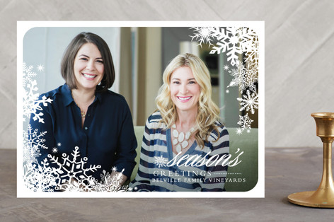 Snowflake Window Business Holiday Cards