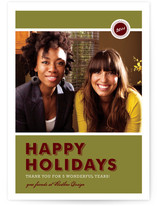 Striped Holidays Business Holiday Cards