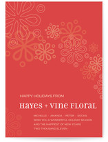 Mod Snowfall Business Holiday Cards