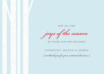 Winter Birch Business Holiday Cards