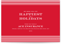 Classic Stripes Business Holiday Cards