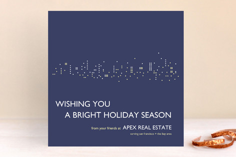 Night Lights Business Holiday Cards