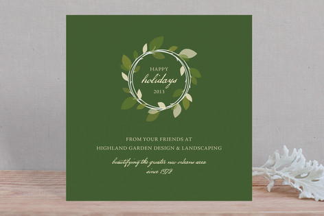 Autumn Wreath Business Holiday Cards