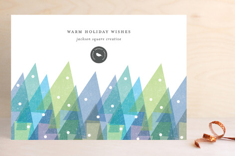 Watercolor Forest Business Holiday Cards