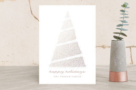 Elegant Christmas Tree Foil Pressed Holiday Cards Elegant Christmas Tree Foil Pressed Holiday Cards
