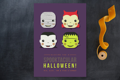 Spooky Costumes Halloween Cards