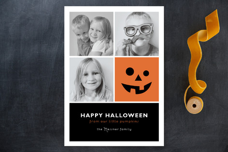 Little Pumpkin Blocks Halloween Cards