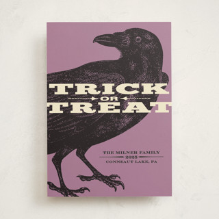 Trick or Treat Raven Halloween Cards