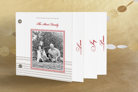 Classic Ribbon Stripes Holiday Minibook&trade; Cards