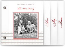 Classic Ribbon Stripes Holiday Minibook&trade; Cards