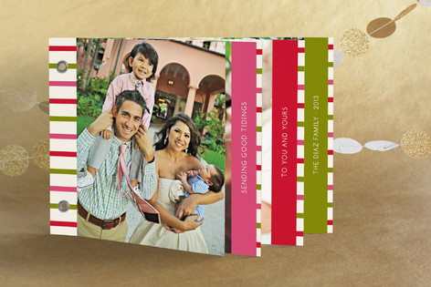 happy stripes Holiday Minibook&trade; Cards