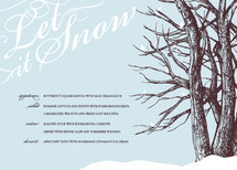 Let it Snow Holiday Party Menus