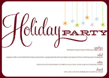 Retro Party Holiday Party Menus
