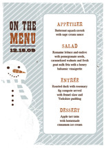 Retro Snowman Holiday Party Menus