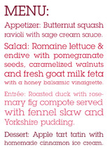 P.S. Party Holiday Party Menus
