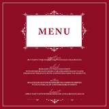 Vintage Frame Holiday Party Menus