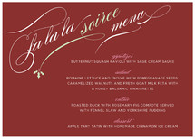 Holly Soiree Holiday Party Menus