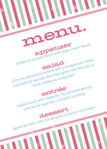 Holiday Stripes Holiday Party Menus