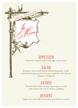 float + merry soiree Holiday Party Menus, by Float Paperie