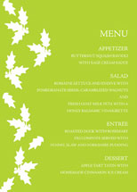 Collation Holiday Party Menus, by marabou design