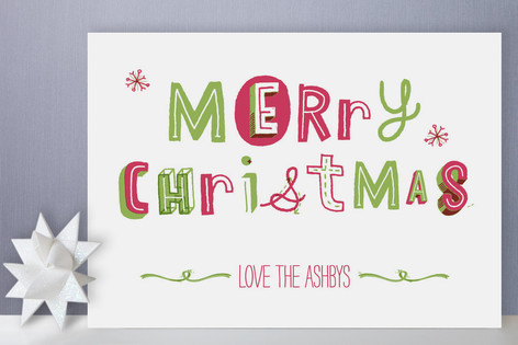 Quirky Happy Holidays Holiday Non-Photo Cards