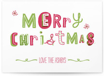 Quirky Happy Holidays Holiday Non-Photo Cards