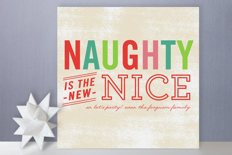 Naughty is Nice Holiday Non-Photo Cards
