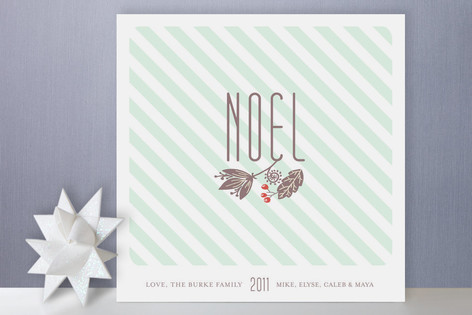 Wintermint Stripe Holiday Non-Photo Cards