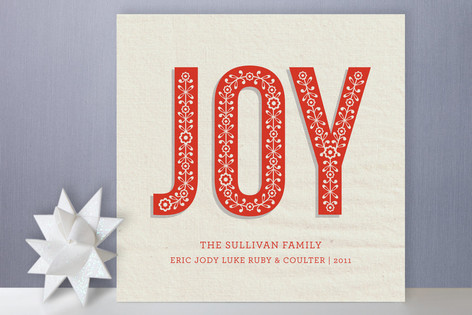 Rustic Joy Holiday Non-Photo Cards