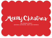 Handlettered Merry Christmas Holiday Non-Photo Cards