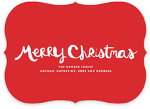 Handlettered Merry Christmas Holiday Non-Photo Cards