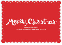 Handlettered Merry Christmas Holiday Non-Photo Cards