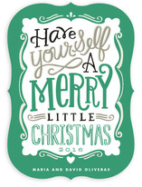 Merry Typography Holiday Non-Photo Cards
