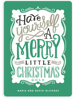 Merry Typography Holiday Non-Photo Cards