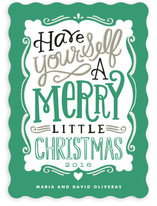 Merry Typography Holiday Non-Photo Cards