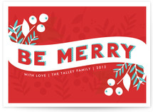 Be Merry Berries Holiday Non-Photo Cards